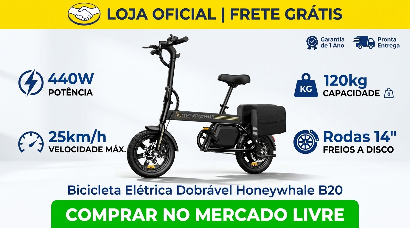 Honeywhale B20 Bicicleta Elétrica Dobrável Aro 14