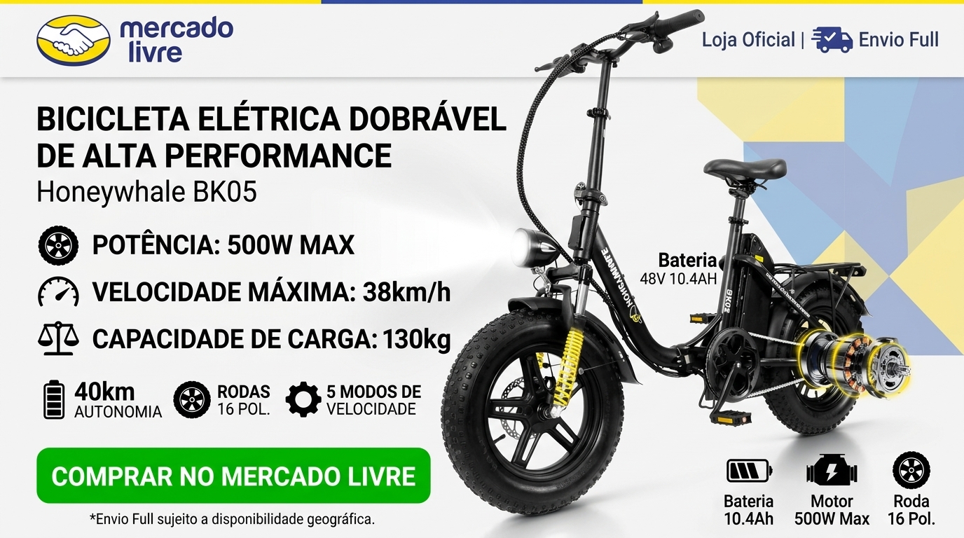 Honeywhale BK05 Bicicleta Elétrica Dobrável Aro 16