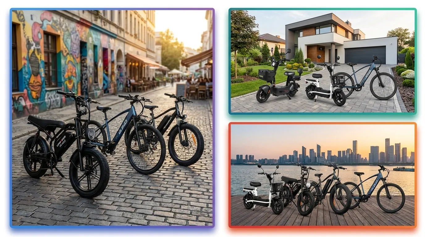 Comparativo de pagamento para bicicletas elétricas